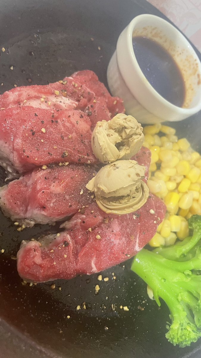 LCDR8bit's tweet image. ペッパーランチのワイルドジューシーステーキ at アリオ深谷