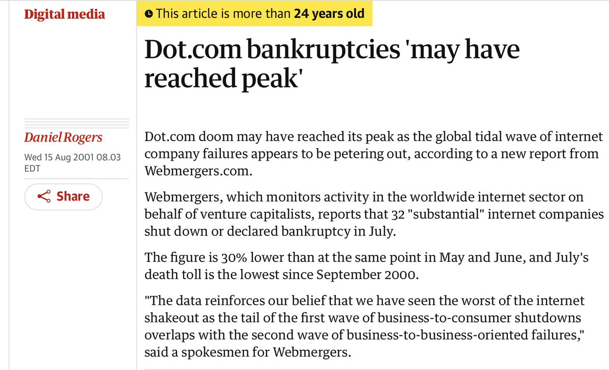 Não que eu deseje o fracasso, mas a experiência nos ensina que a ascensão a tecnologias revolucionárias geralmente é aco