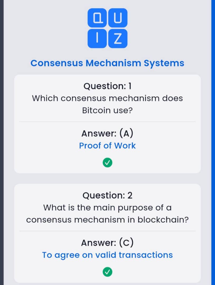 Eaziboy2127's tweet image. 🔥 SYNTAX VERSE Daily General quiz answer !
🗓️ 22.11.2025

❓ Title : Consensus Mechanism Systems
🎁 Reward : 26.12 $SYNTAX

✅ Answers : A,C,C,B

✅ Syntax Verse link : syntaxverse.com/rf/7ZH1I11JDP2

Follow me for fast quiz updates 

#syntax #syntaxverse #syntaxvault #syntaxquiz