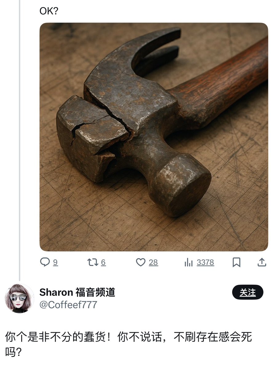 这个好赖不知的锤子！
你不撒泼，
不做假基督能疯吗？

做个正常人吧，
OK？

😅😅😅