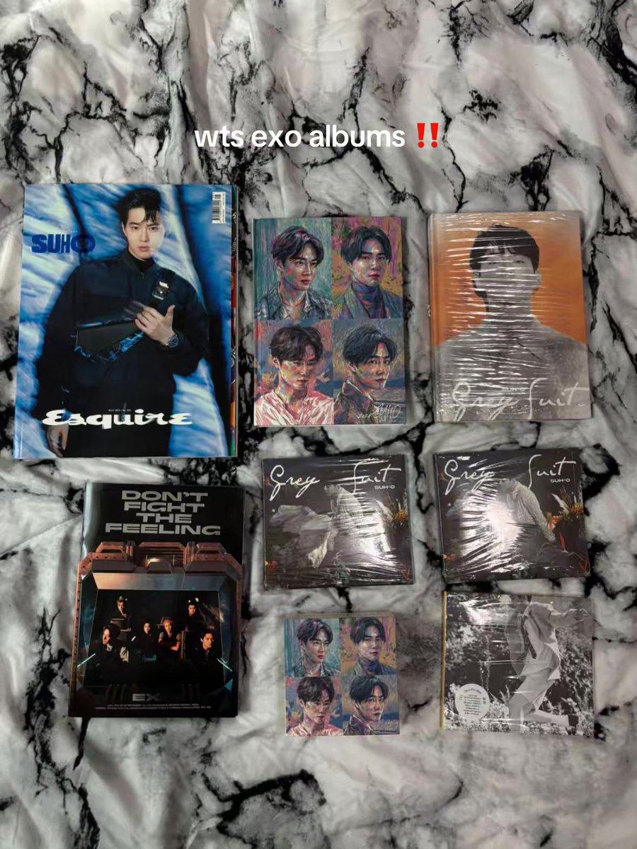 aaaroje's tweet photo. WTS EXO ALBUMS - RM 10 (each) ‼️🇲🇾

all albums are only rm10 for each 
suho esquire magazine - rm 50 (can nego)

please help me to clear asap hehe
dm me if you want to buy

#pasarexo #pasarexomy #exosell @pasar_EXO https://t.co/YrBneODmQR