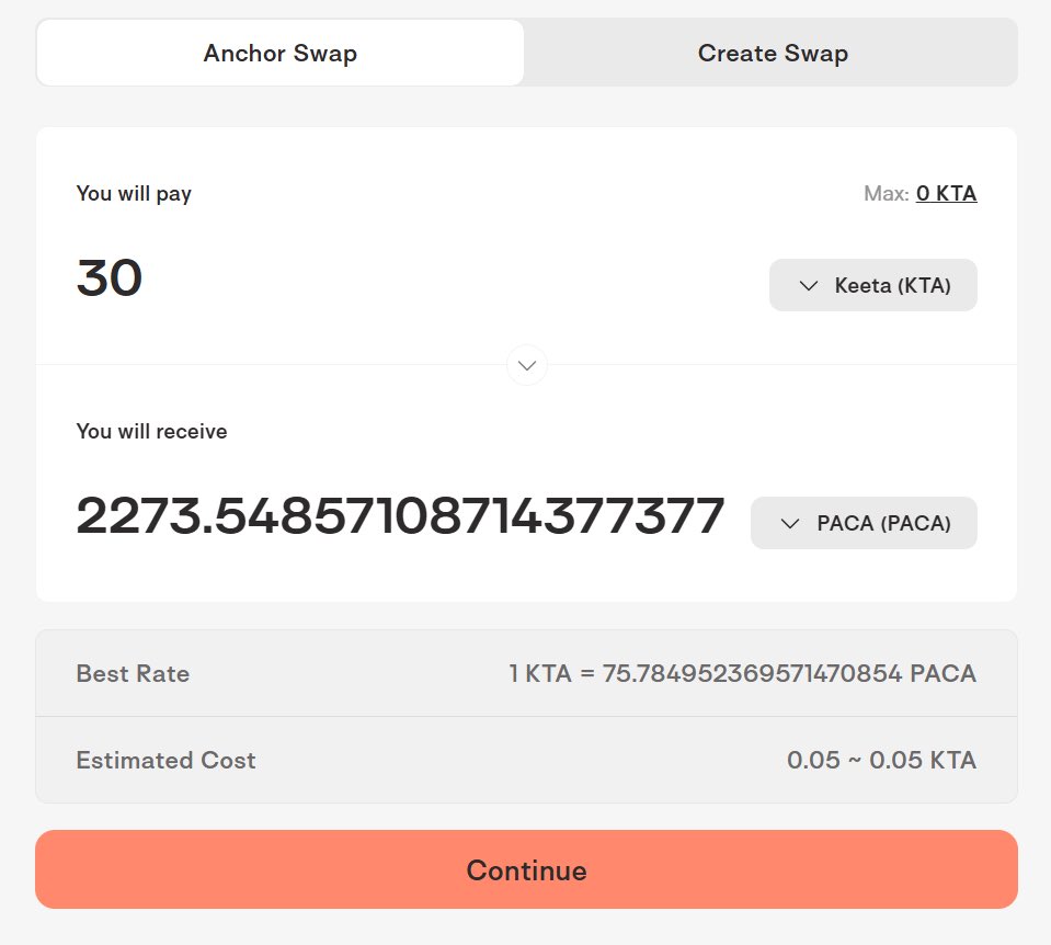 Tyler_WhiteBTC's tweet image. $KTA anchor swap 

@AlpacaDex have been working a lot and soon you will be able to trade alpaca memecoins from the website using the anchor swap!

Tokens like $KCHAD $NDA or $AKTA 

I’ll buy some $KCHAD and $PACA what you gonna do?
