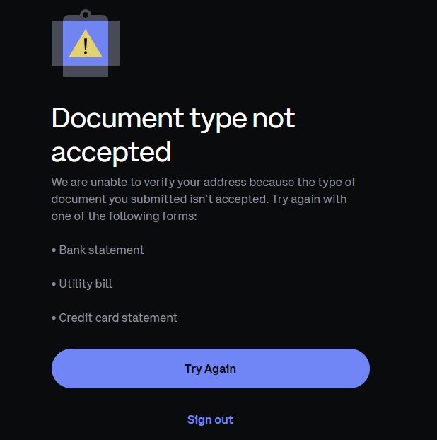 yoggroob's tweet photo. Help @coinbase. I submitted my bank statement in pdf format but this is the automated response I'm getting. After two attempts, I am locked in submitting any more supporting docs in 24 hours. I'm unable to access my account! Unable to reach via phone and email! 
@litecoin https://t.co/48cqSF1f8Y