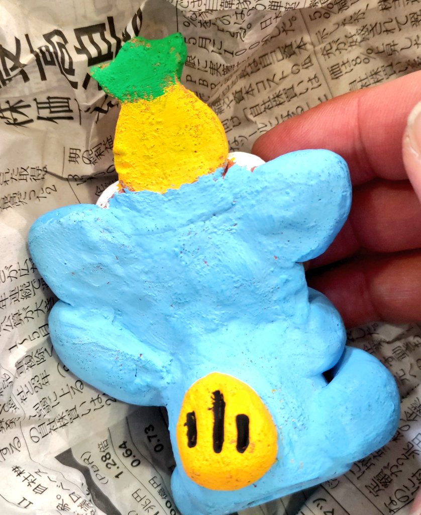 シーサー絵付け体験 楽シーサーだったね！ #ういちゃん天才