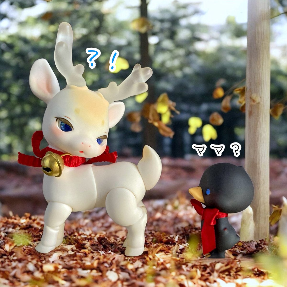 【ガー子、ママ探しの旅】
🦆「ママ？」
🦌「（かわいい♡俺オスやけど産んだかもしれん）絶対違うからはよお帰り」

#cocoriang #kumukuku