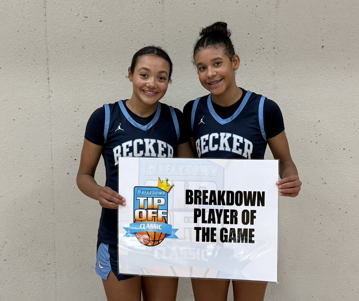 BreakdownUSA's tweet image. Exceptional performance tonight by Becker’s Adele &amp;amp; Andie Changamire who lit it up in a win over Jordan. They earned our @BreakdownUSA Girls Tip Off Classic Players of the Game.