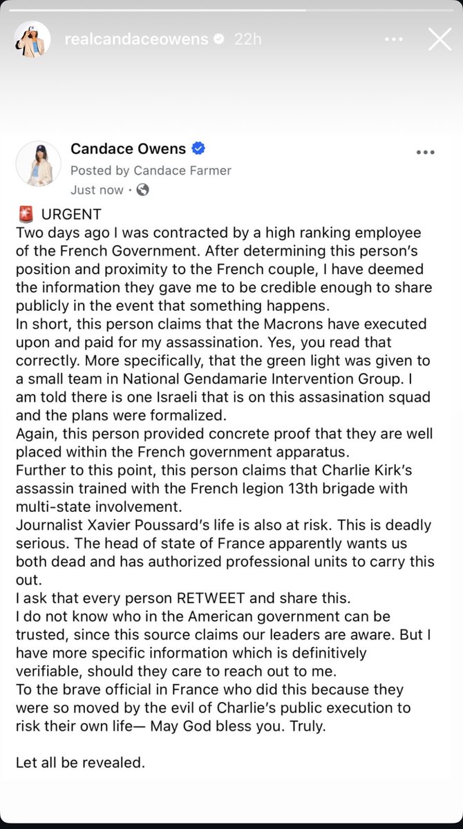 Lisa8A3066's tweet photo. Obviously the Macrons dudette can’t prove she’s a chick!
So murder she wrote!! Shits getting real, real fast! Prayers for ⁦@RealCandaceO⁩ Owen’s🙏🏼♥️ https://t.co/7IjUGP3YgG
