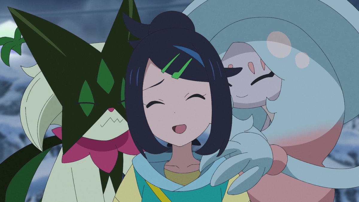 anipoke_PR's tweet image. 第118話では、リコの #テブリム が
#ブリムオン に進化しましたね♪

かつてはリコのフードにすっぽり収まっていた
#ミブリム が、テブリムに進化してフードを卒業

今や、#マスカーニャ と共に
リコと寄り添う姿には圧もある存在感に…！

bit.ly/4euLACP