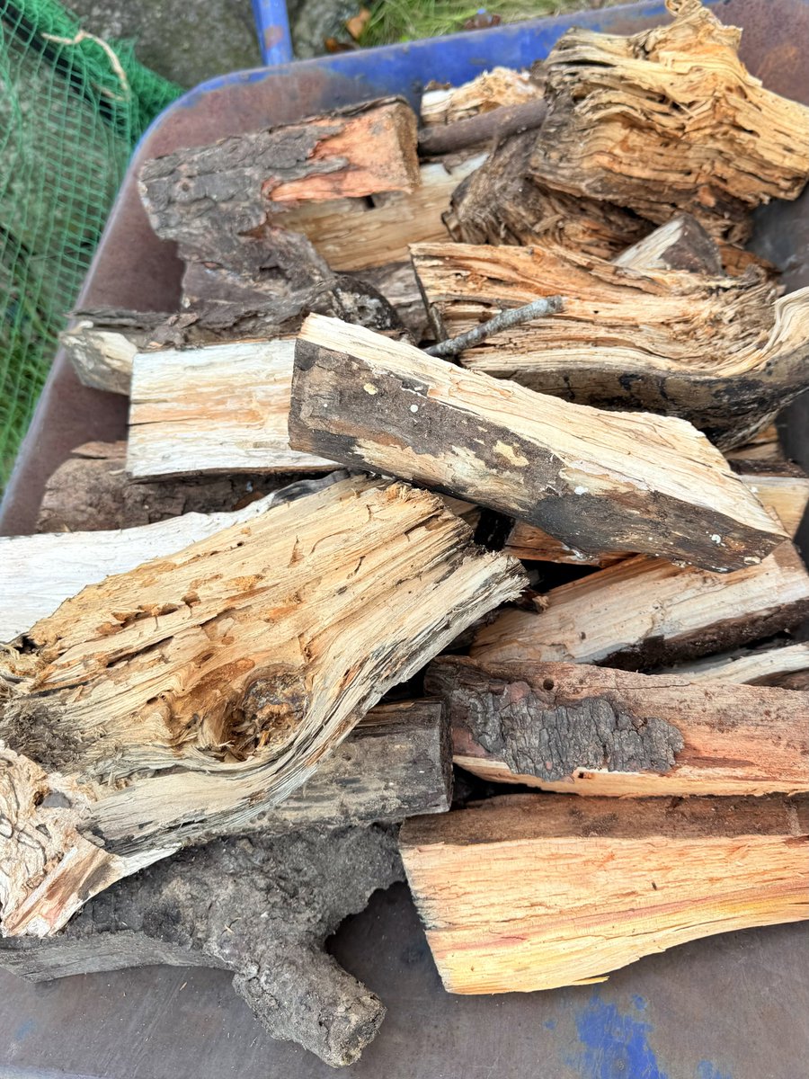 サウナ用の薪を少し割った🪵🪓