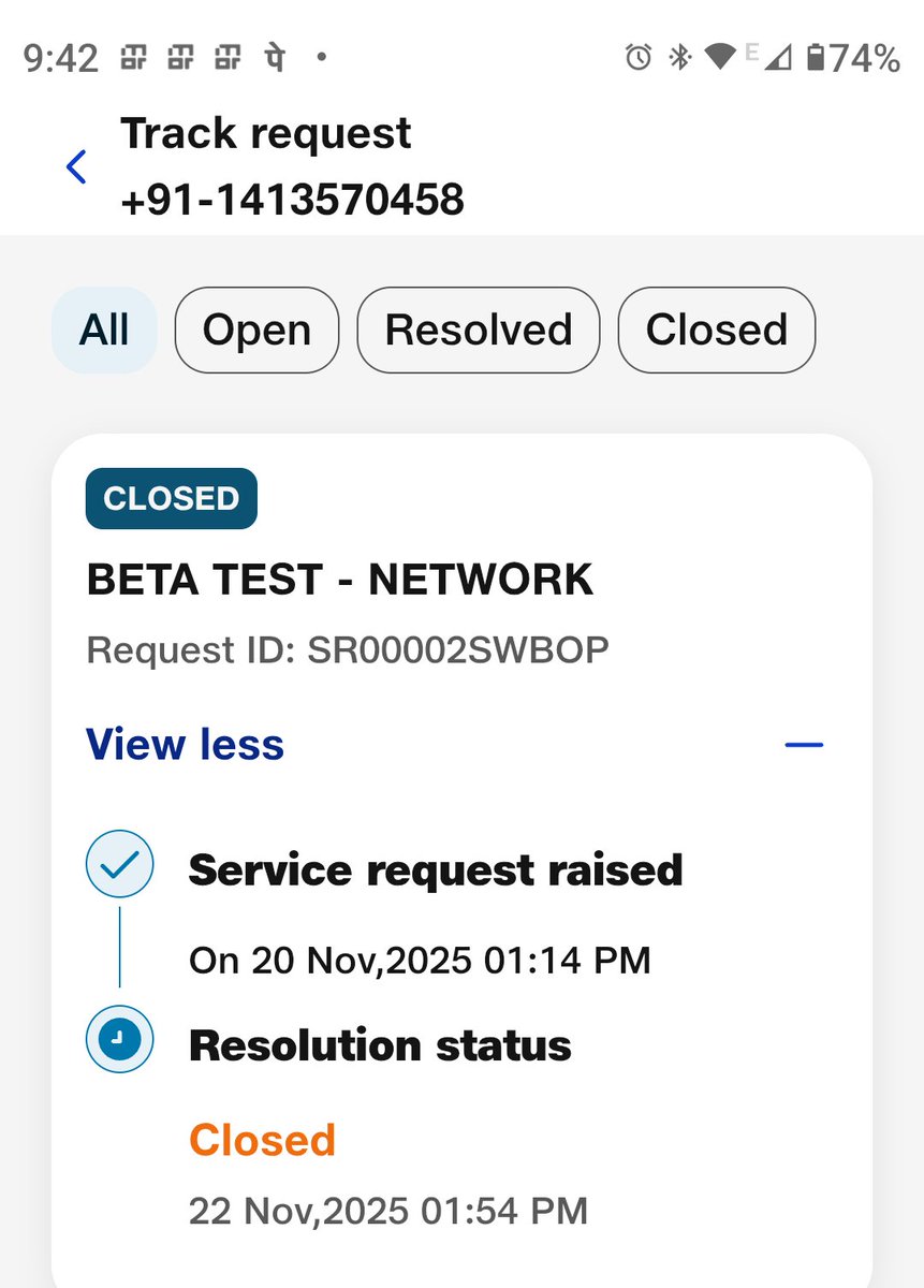 anandbrsoni's tweet photo. @JioCare @reliancejio @TRAI @_MukeshAmbani @Ishaambanipage and my complaint closed without resolution. Shame on you. Please re open my complaint and resolve it. https://t.co/Yw1mymPp6f