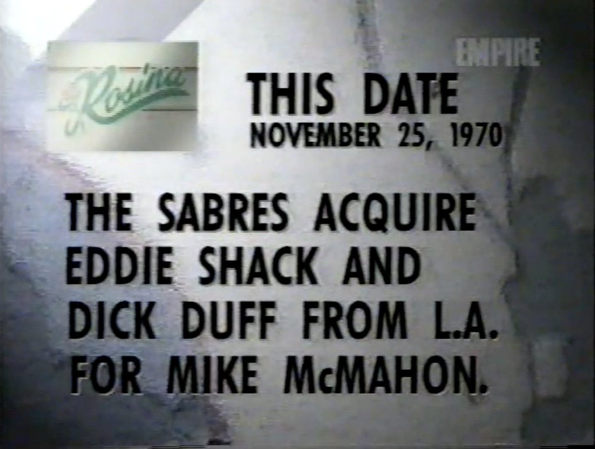SabresClassics's tweet image. On this day in #Sabres history (November 25, 1970)