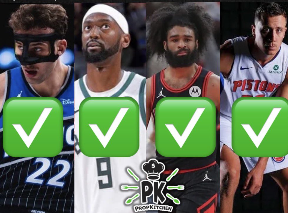 PropKitchen's tweet photo. $50 to a follower who LIKES ❤️ ⤵️

𝐖𝐄 𝐀𝐑𝐄 𝐂𝐎𝐎𝐊𝐈𝐍𝐆! 🧑‍🍳

✅ Coby White o28.5 PRA
✅ Franz Wagner o23.5 Points
✅ Bobby Portis u10.5 Reb+Ast
✅ Duncan Robinson o2.5 3PM
🪝 Lamelo Ball o7.5 Assists 

🔥 4-1 Day | 20-4 Prop Run 🔥

Drop a 💚 if you cashed any! https://t.co/u22JQf6DFp