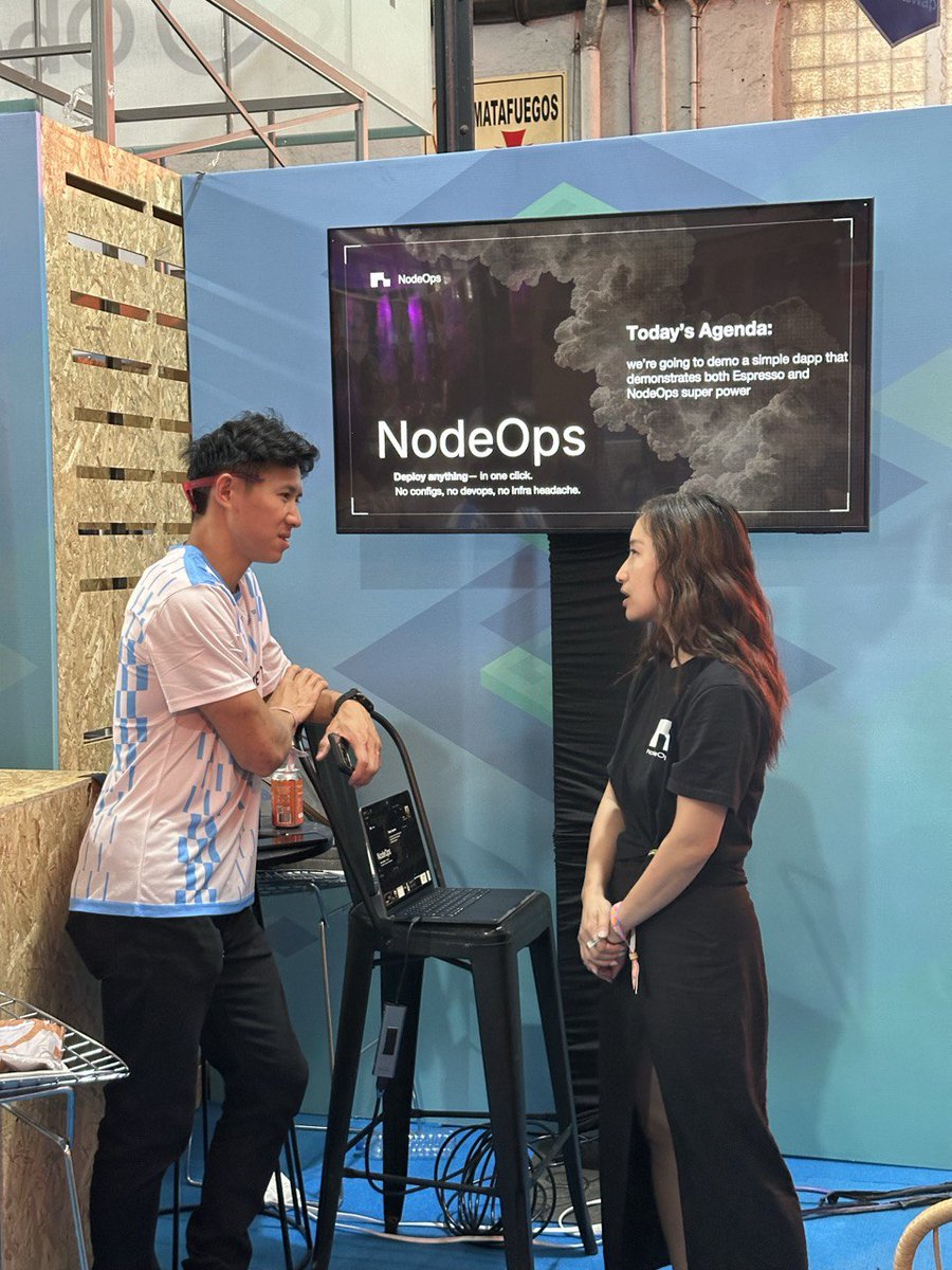 shrutiKohli_13's tweet image. DevConnect was a solid week for @BuildOnNodeOps  — and a big shoutout to Juliana (@JNodeops) for absolutely owning the floor.

From running Autogen workshops and walking builders through live deployments…

--&amp;gt; to moderating two packed sessions — the Web3 × AI Agents panel…