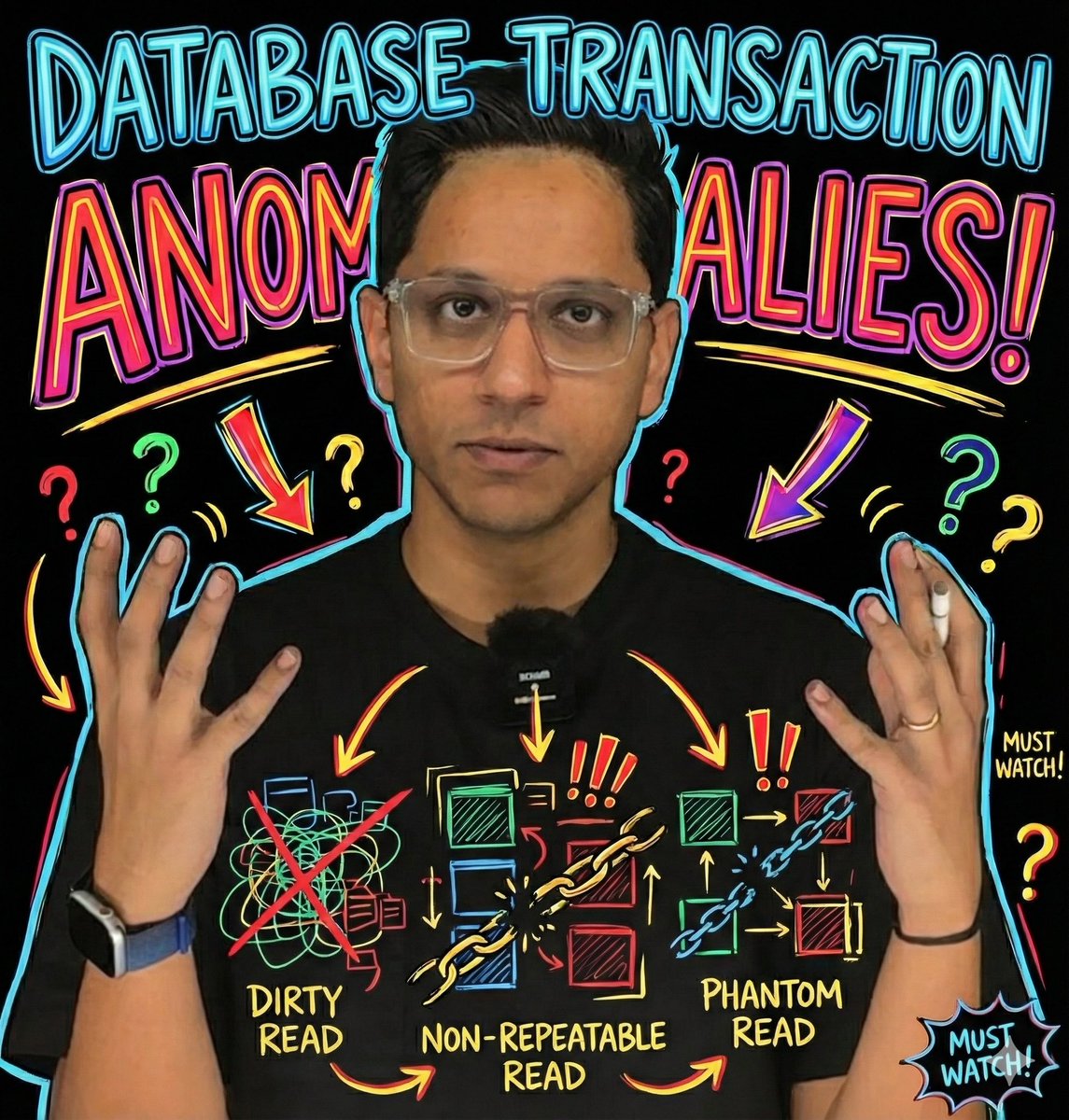 thegeeknarrator's tweet image. Why talk about transaction anomalies in 2025?

Because they are still very important and can break your application.

So I created this video to talk about each of them, so we can talk about Isolation levels in the next video.

Enjoy this video on Database transaction anomalies.…