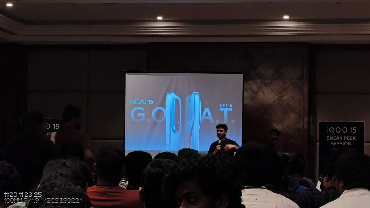 VivekKumar3710's tweet photo. Still buzzing from the iQOO15 Sneak Peek! 🚀🔥
Dropped some epic moments — the energy, the vibes, everything was next level!
Can’t wait to see your captures too — let’s light up the feed together! 📸✨
@IqooInd
#iQOO15 #BeTheGOAT #iQOOCommunity #iQOO15SneakPeek https://t.co/aK43H4JnNN