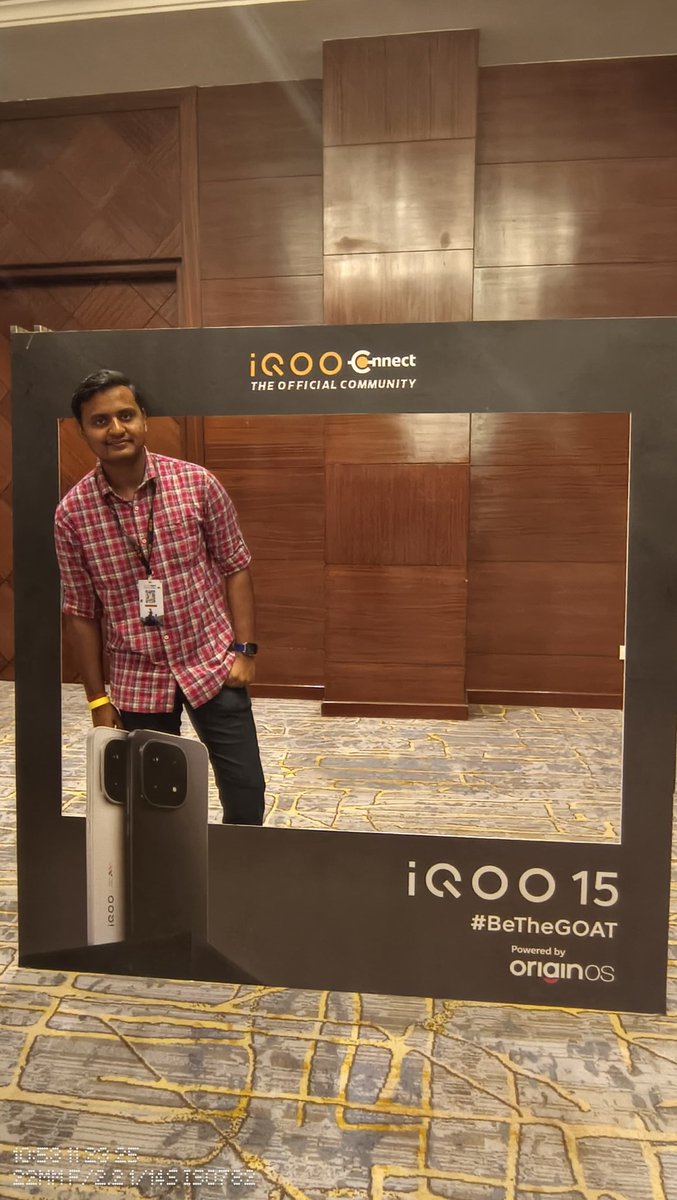 VivekKumar3710's tweet photo. Still buzzing from the iQOO15 Sneak Peek! 🚀🔥
Dropped some epic moments — the energy, the vibes, everything was next level!
Can’t wait to see your captures too — let’s light up the feed together! 📸✨
@IqooInd
#iQOO15 #BeTheGOAT #iQOOCommunity #iQOO15SneakPeek https://t.co/aK43H4JnNN