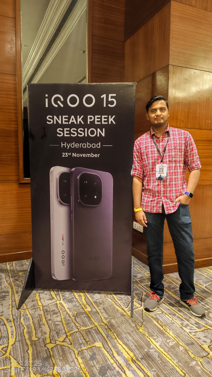 VivekKumar3710's tweet photo. Still buzzing from the iQOO15 Sneak Peek! 🚀🔥
Dropped some epic moments — the energy, the vibes, everything was next level!
Can’t wait to see your captures too — let’s light up the feed together! 📸✨
@IqooInd
#iQOO15 #BeTheGOAT #iQOOCommunity #iQOO15SneakPeek https://t.co/aK43H4JnNN
