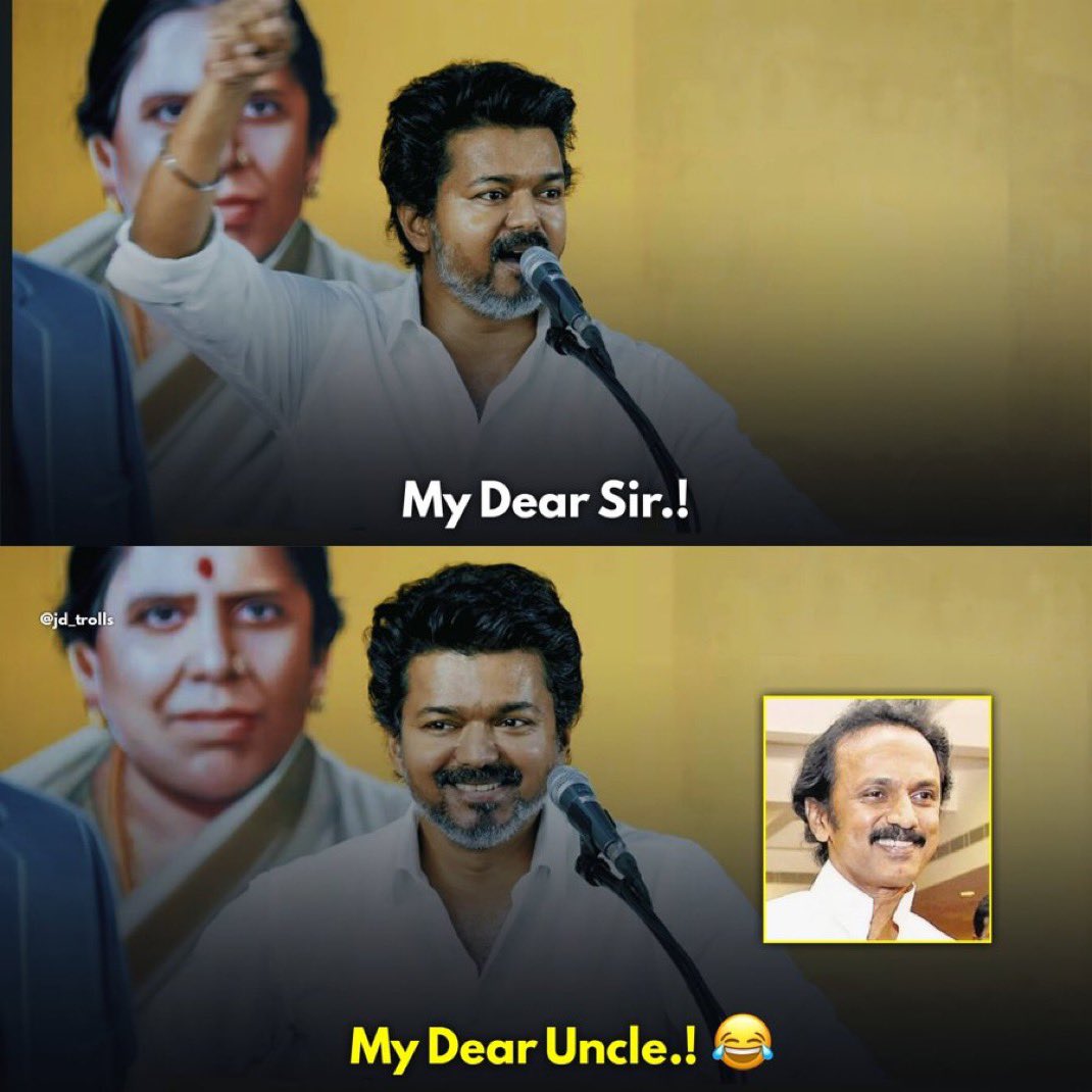 sonofficial26's tweet photo. Uncle uncle Stalin uncle 🤭
#UncleStalin
#TVKVijay
#TVKForTN https://t.co/e0OAa8mnQ8
