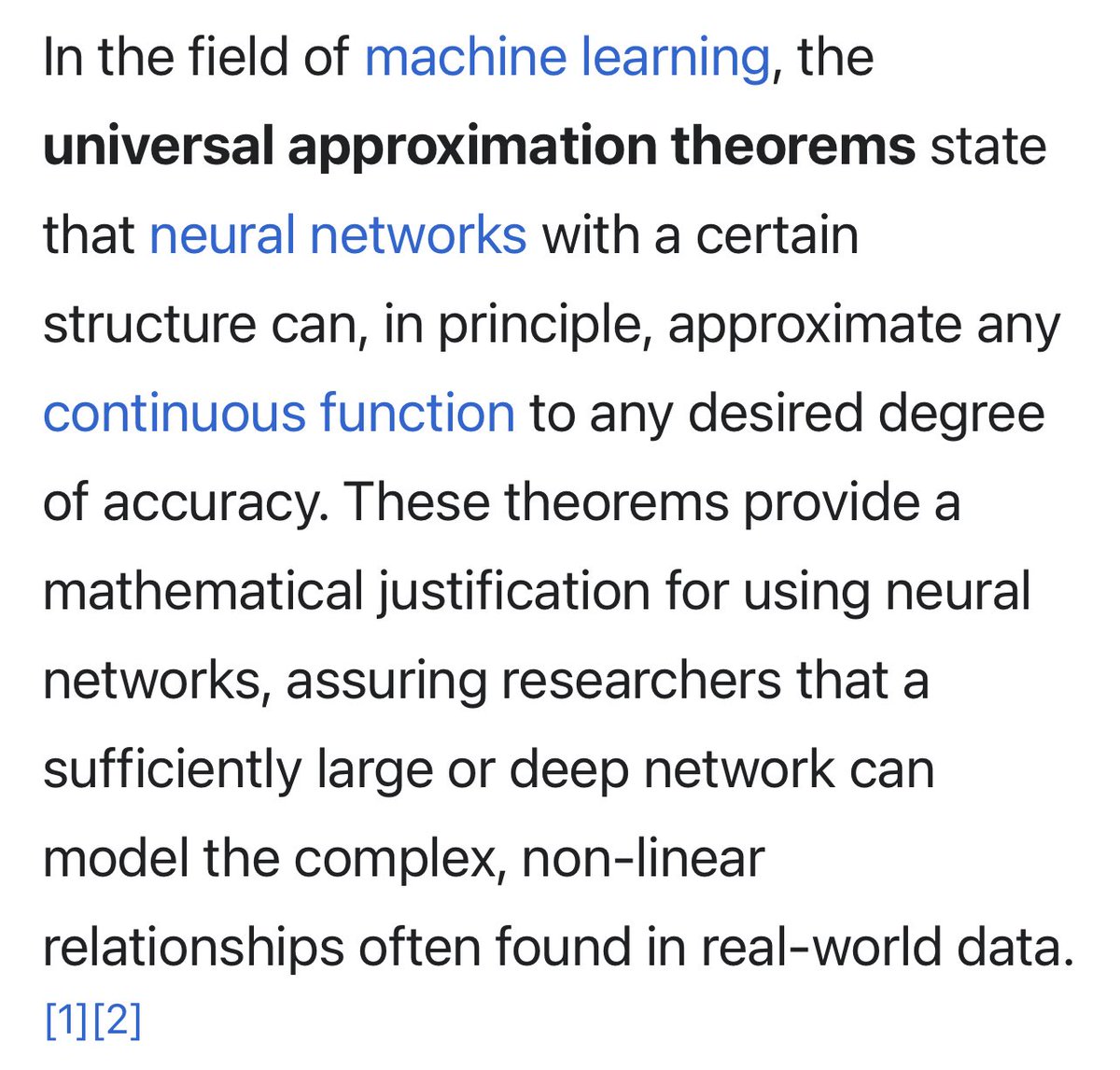 "보편적 근사 정리"는 거듭거듭 증명되었습니다. 신경망이 학습할 수 없거나 학습하지 않을 패턴은 없습니다.

 당신이 해야 할 일은 쓴 약을 먹고 체중을 늘리는 것뿐입니다.