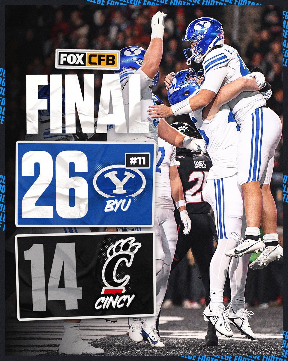 BYU improves to 10-1 and gets the job done at Cincinnati 🙌