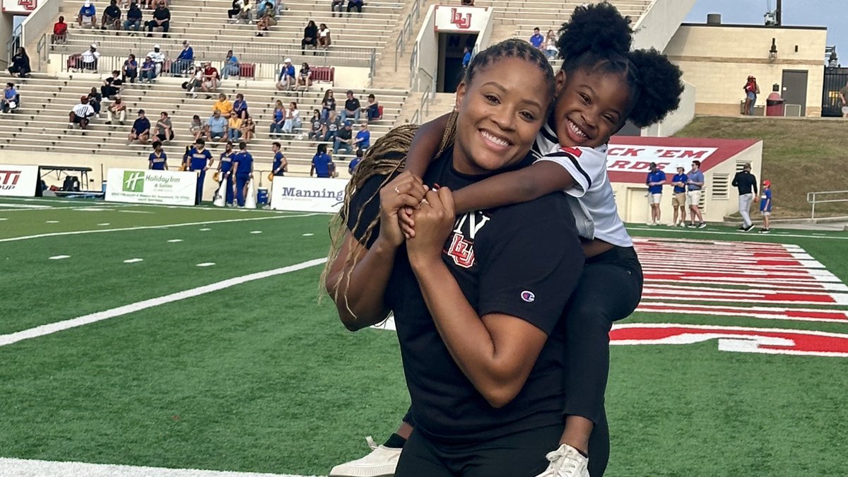 CoachJosephFB's tweet photo. Action packed day! I was blessed to bring my family to our @LamarFootball 10yr reunion and got to see this guy @ladamion_ ball out! I canโt complain. #TeamJoseph https://t.co/5A0oeAXaPG