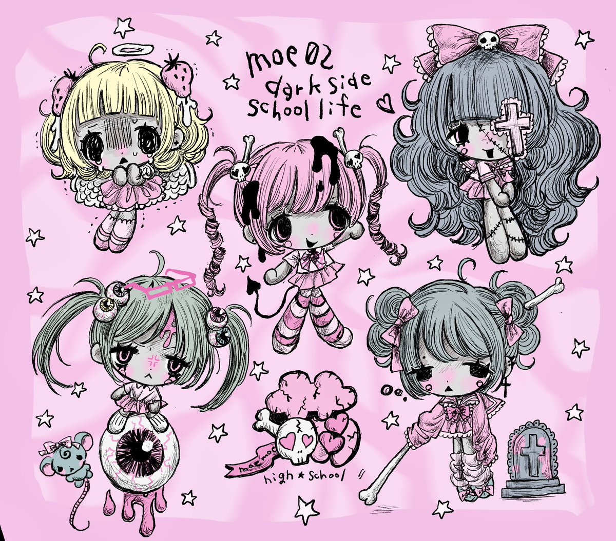 パステル♡ゴシックいきもの☠️🎀🍼🌟