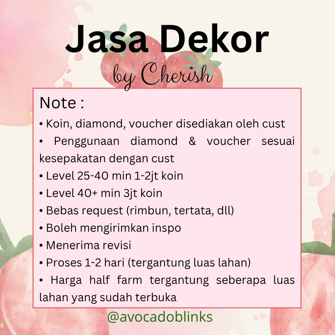 cherish ⚘️ - JASA DEKOR HAYDAY tweet media