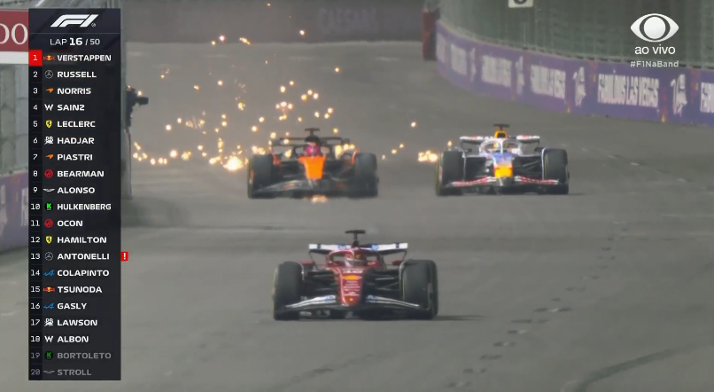 blog_formula1's tweet photo. PIASTRI ULTRAPASSA HADJAR E É P6 https://t.co/D4Qxk35Vxm