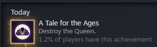 After killing the Queen about 10 times now, I finally got the achievement lol. Before all the rats logged on, got 2 Queen kills and 2 Matriarch kills in, not a bad couple of runs.