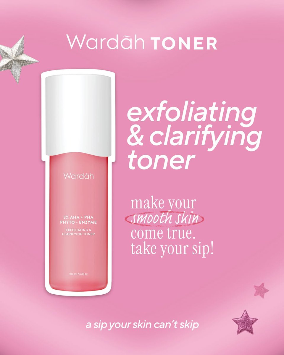 janlup skincare malem pake toner favorit dita karang! si merah ini adalah exfoliating &amp; clarifying toner buat kulit jadi lebih halus karena bisa bantu mengangkat sel kulit mati❣️❣️

#ASipYourSkinCantSkip #WardahFaceTonerBaru #TonerDitaKarang #FavoriteDitaKarang #WardahToner
