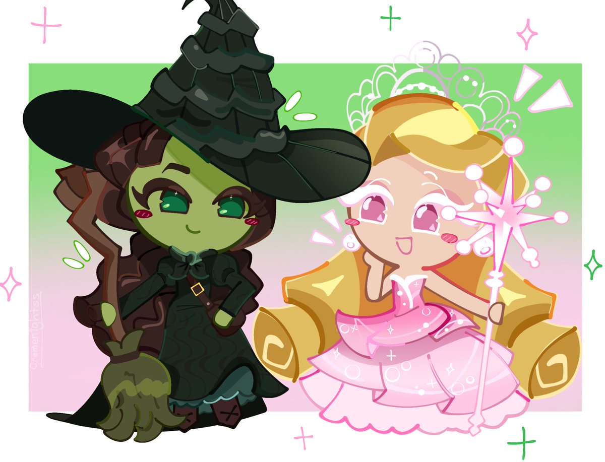 cremenightss's tweet image. wicked x crk was NOT on my 2025 bingo card #cookierunkingdom #cookierun #crk