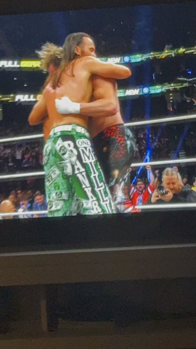 devilsskye's tweet photo. my entire heart. ❤️ @youngbucks @KennyOmegamanX #AEWFullGear https://t.co/rUOExIyusD