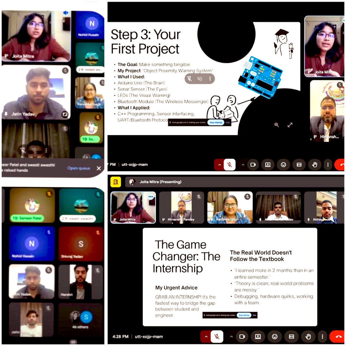 PlacementEnggLU's tweet photo. As part of the 105th Foundation Week of the University of Lucknow, T&amp;P Cell, FoET organised a powerful webinar featuring Joita Mitra, who walked students through the “Roadmap to Embedded Systems,” offering real-world insights and industry-ready guidance for aspiring engineers. https://t.co/HDUDL9fLpA