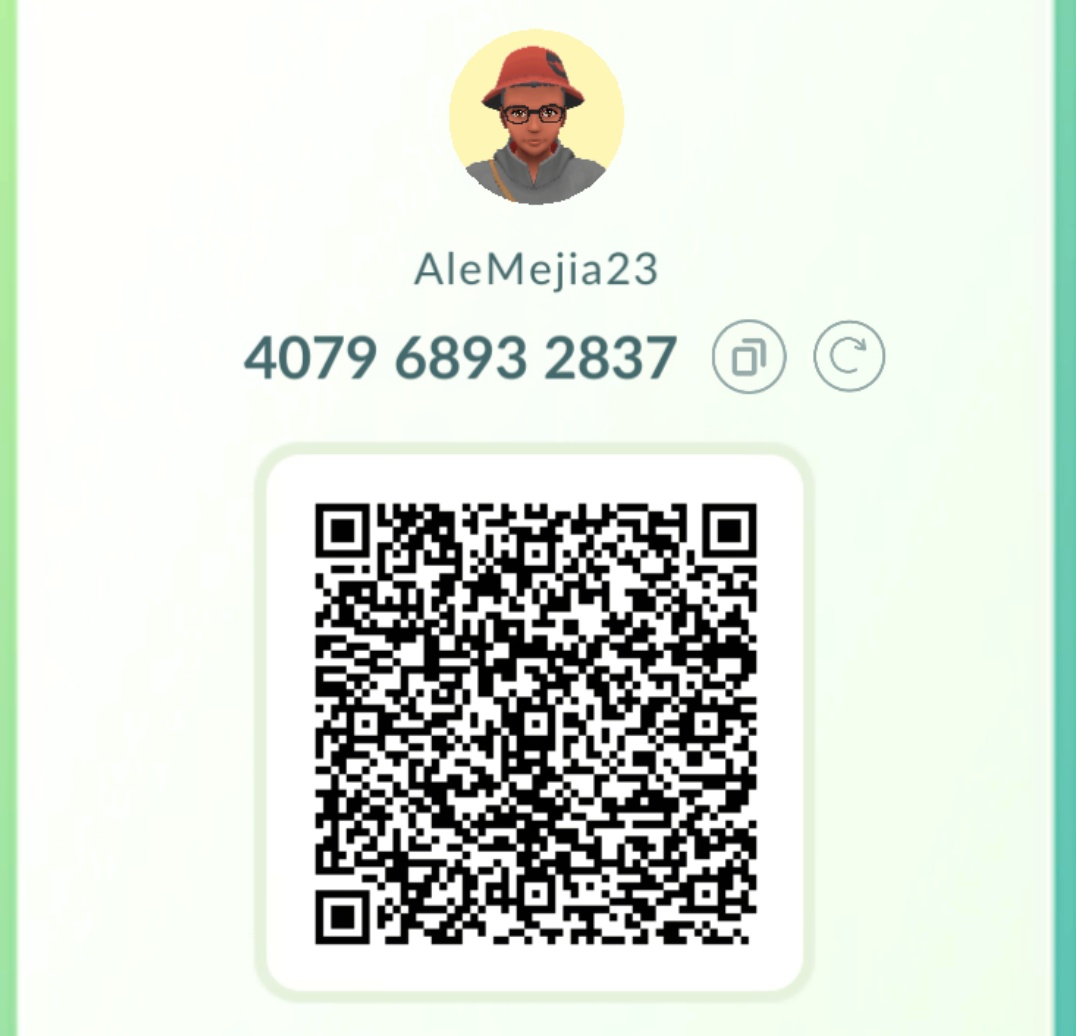 Cholo_dobleH's tweet image. Wena noche, Ahí agregan al Pokémon Go.
Soy de 🇲🇽.
407968932837
#PokemonGOfriend 
#PokemonGoFriendCodes 
#pokemongowildarea 
#ポケモンGOフレンド募集 
#ポケモンGOしてる人と繋がりたい 
#ポケモンgo交換