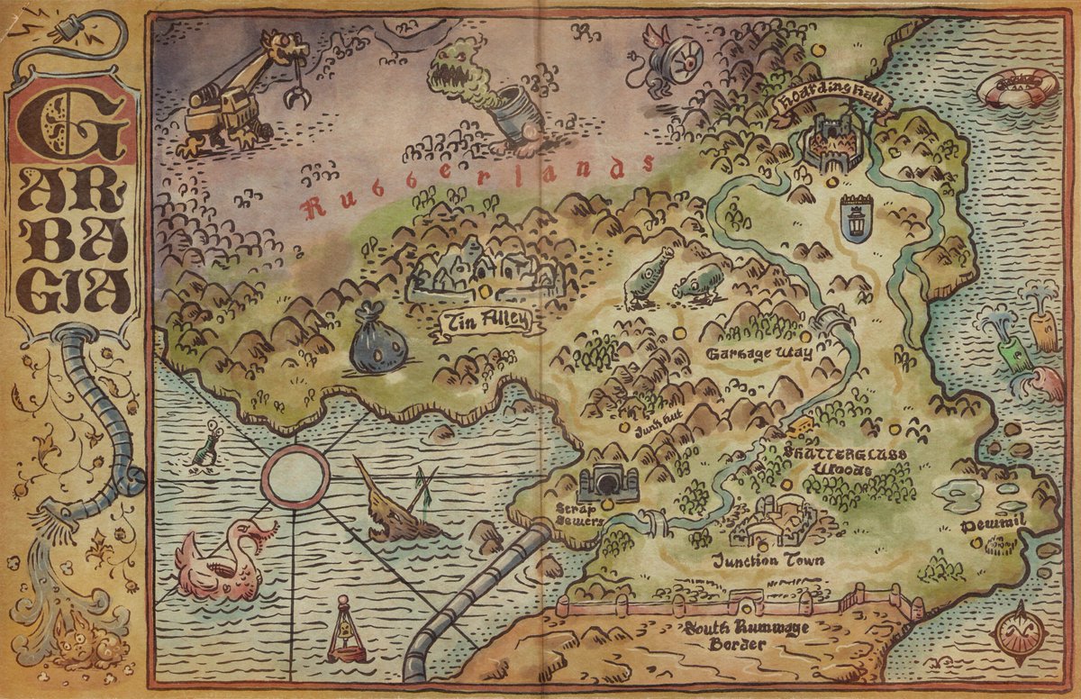 DumpKingdoms's tweet image. Welcome to the Lands of Fill. 

Hand drawn versions of each Kingdom by our concept artist D. Jeffrey.

🗑️Pick up Kingdoms of the Dump now while it's still 10% off for launch week! store.steampowered.com/app/2159270/Ki…