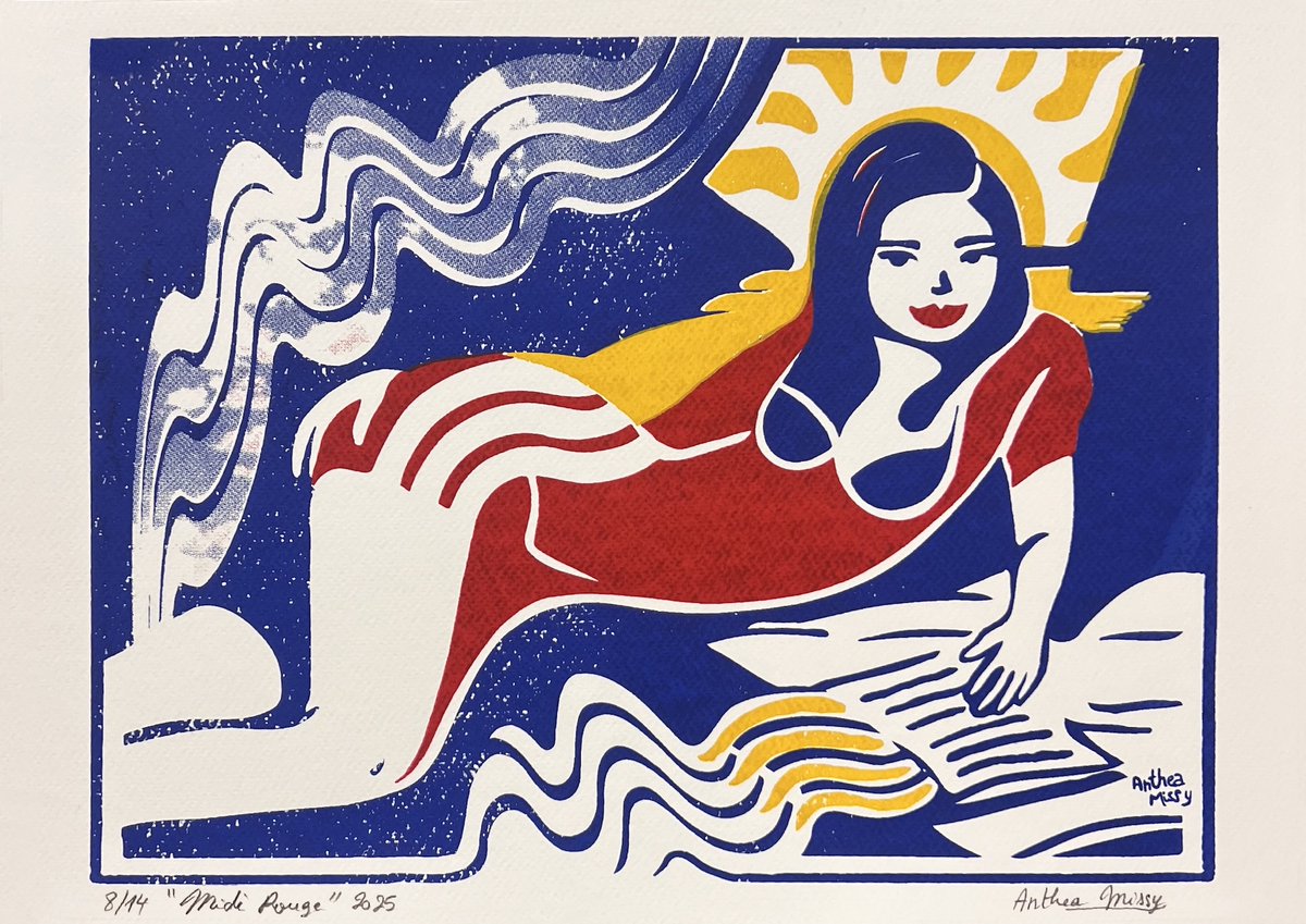 AddictedGallery's tweet image. Midday light lingers between perception and longing, where color becomes feeling and stillness reveals the hidden warmth of being.
Get Your Art Fix!
&quot;Midi Rouge&quot; by Anthea Missy, 2025 bit.ly/47XmPO5
#MidiRouge #femininity #artgallery #buyart #collectart #artlovers