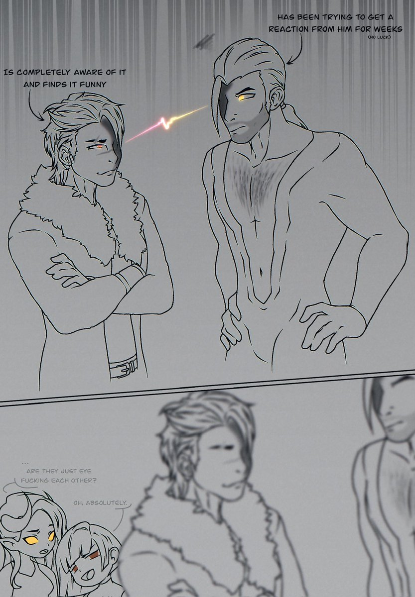 nsfw_fucker's tweet image. #DispatchOC #Flambae #Mechaman #VideogameOC #artistsoftwitter #artistsupport #Dispatch #Prism #Malevola

Staring &apos;Contest&apos;

• - • - •
To summarize his team dynamic?
Complicated.