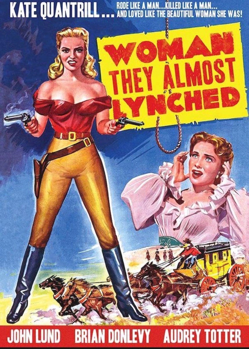 #Domingodewestern, <a href="/cinepaticoblog/">CINEPATICO</a> 
En "Woman They Almost Lynched" (1953) dos mujeres hacen todo el trabajo mientras el macho se queda rascándose las espuelas. 
Dwan lo pilló rápido: si ellas llevan las riendas, la historia avanza. Y aquí viene lo mejor —o lo más ridículo—: casi
