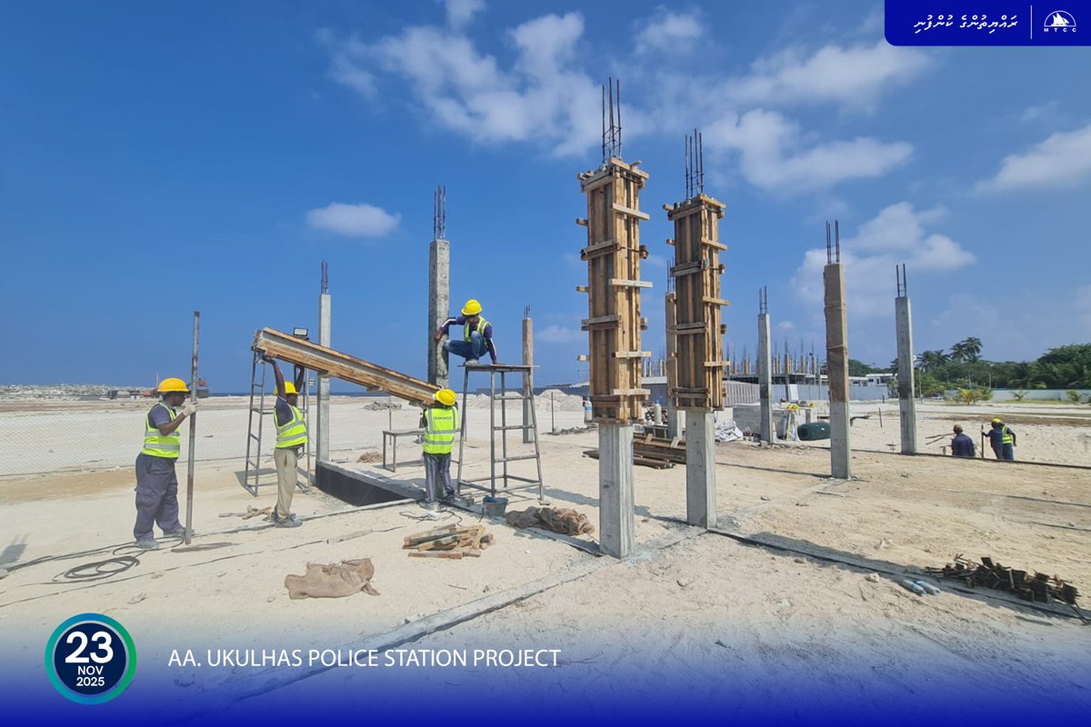 MTCCPlc's tweet image. Project Update: Development of Police Station in Aa. Ukulhas  

Cell block excavation, compaction works and footings, tie beam shuttering reinforcements preparation works are in progress.  

Follow more updates at: projects.mtcc.com.mv #MTCCProjects #TeamMTCC…