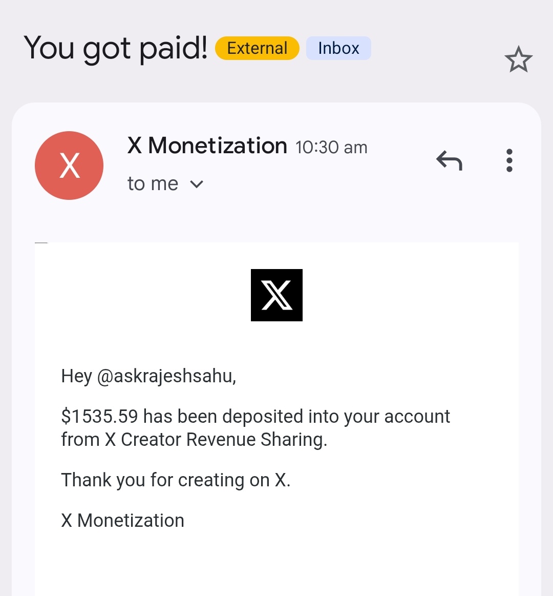 यह payout राजेश जी का है ,
कई महीनों के बाद आया है ..