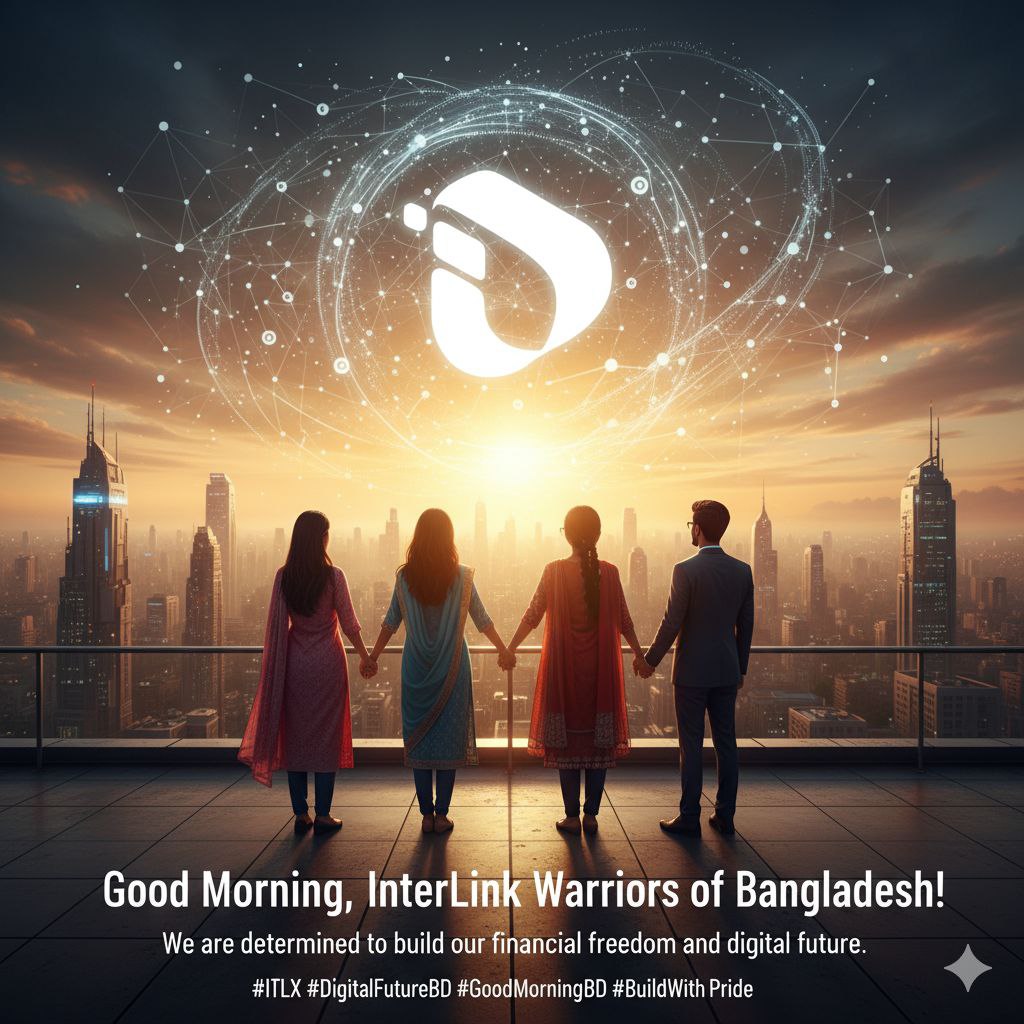 Its_Fahim123's tweet photo. Good Morning, @inter_link Warriors of Bangladesh! ☀️ Today's sunrise brings us new opportunities. We are determined to build our financial freedom and digital future through InterLink. Let's start now! 🚀
#ITLX #DigitalFutureBD #GoodMorningBD #ITLG #BuildWithPride #ITL https://t.co/AwVNKNPukF