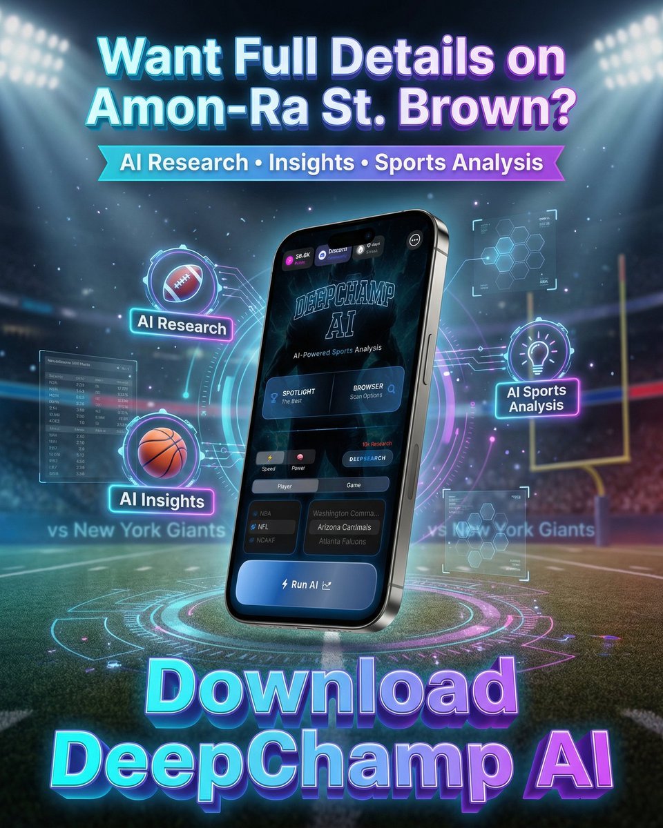 deepchampai's tweet image. 🏈 Amon-Ra St. Brown NFL Spotlight
Amon-Ra St.
Daniel Jones has been an absolute volume machine this season, averaging a staggering 31.9 pass attempts per game across 10 matchups,…
Full slides &amp;amp; insights inside 👇
#NFL #DeepChampAI #AmonRaStBrown #DET #NYG