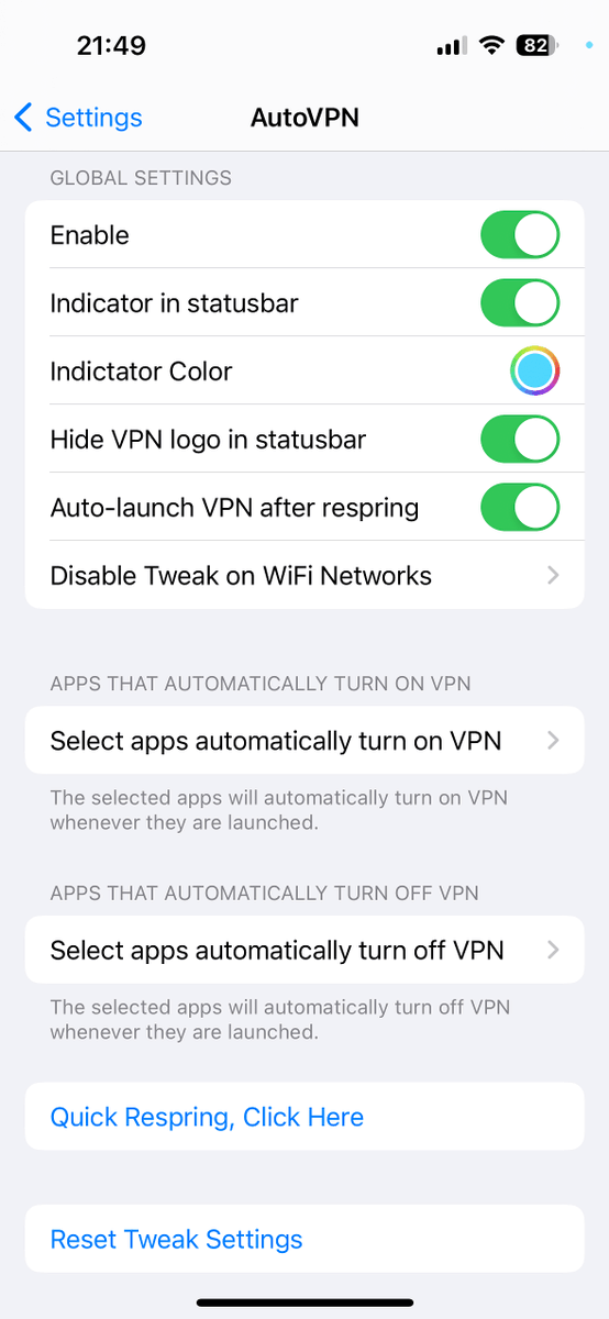 TweakUpdates's tweet image. Updated: AutoVPN 1.0.8 [Tweaks]

Automatically enable or disable the vpn accord...

Architecture: iOS
Repository: Havoc #jailbreak

ios-repo-updates.com/repository/hav…
