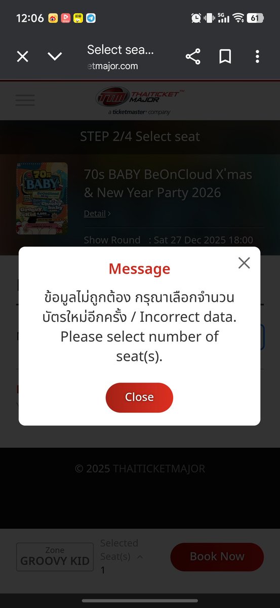 surfinshp's tweet photo. @beoncloud_th Is anyone having the same problem? I can't buy a ticket. https://t.co/t7kloWF4ds
