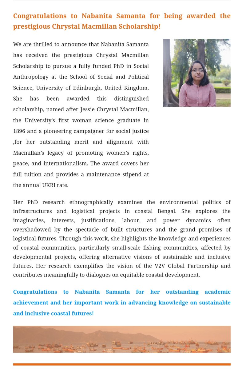 HydroEcstatic's tweet photo. Delighted to have been featured in the 30th edition of V2V Commons, the official newsletter of @V2VPartnership . Grateful to be a part of this vibrant research network! I look forward to contributing meaningfully to the conversations that @V2VPartnership has been fostering. https://t.co/Dj1KBlk49B