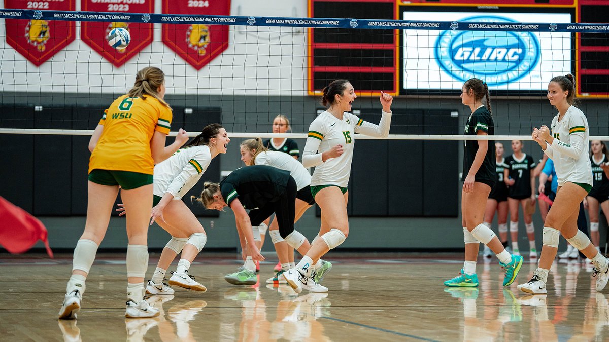 waynestwarriors's tweet image. #WarriorVB:  Volleyball Dispatches Parkside, Marches Along to Program’s First GLIAC Tournament Finals

tinyurl.com/5c9bhzyr

#REPthe313