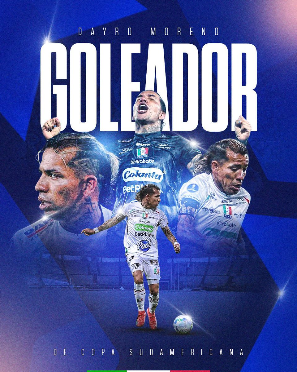 Dayro Mauricio Moreno se corona como máximo goleador de la Copa Sudamericana 2025, demostrando que su nombre sigue escrito en letras de oro.

Un killer eterno. Un ídolo que no se cansa de romper redes. 🇨🇴🔥

Orgullo del BLANCO de Manizales 🤍