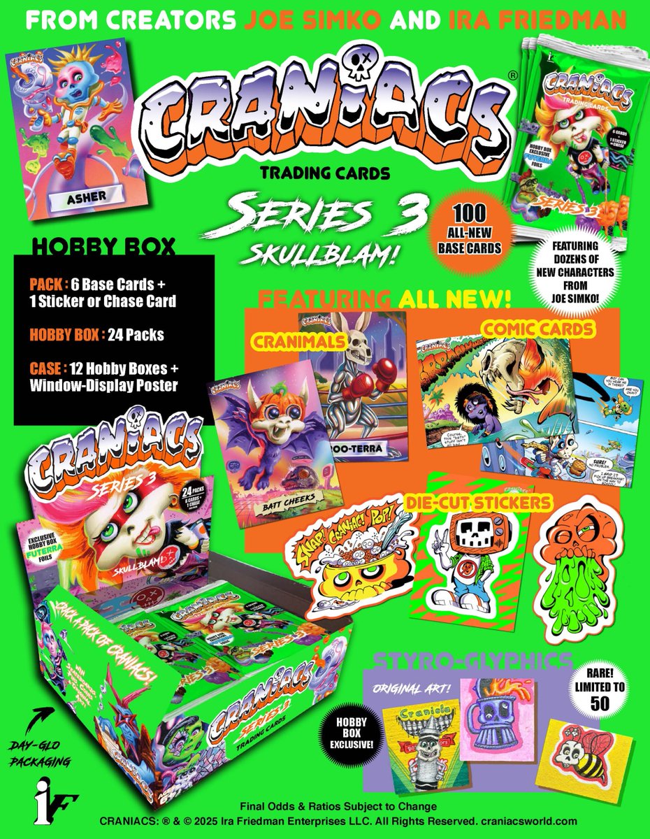 ScifiCards's tweet image. Craniacs Series 3 Skullblam Coming Soon 👽 - mailchi.mp/60781c72a7a6/m…