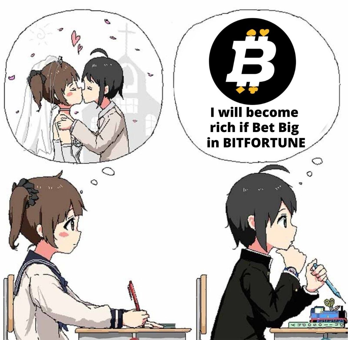 Brianworkerr's tweet image. My meme entry @bitfortune 
Hope you like my meme.
Think realistically