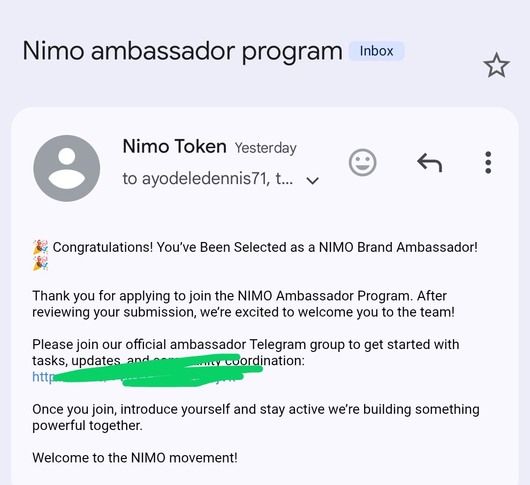 's tweet image. GM everyone 

Proud to announce that I’ve been selected as a @Nimotoken Ambassador!

Excited to support the ecosystem, create valuable content, and contribute to the growth of the NIMO community.

Let’s make something great together 💜🔥 

#NIMO